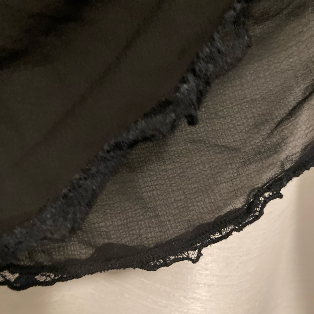 Black Ruffled Babydoll Top - Picture 4 of 6
